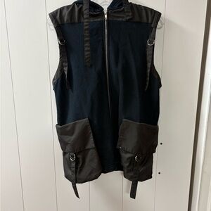Energie Black and Brown Hooded Vest